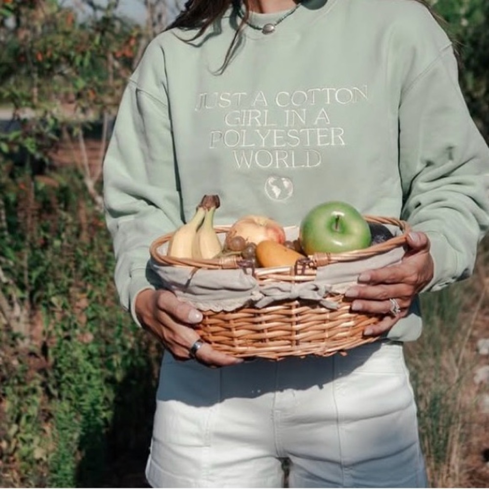 100% Organic Cotton Green Cotton Girl Sweatshirt